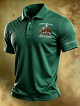 Men's Print Casual Polo Shirt