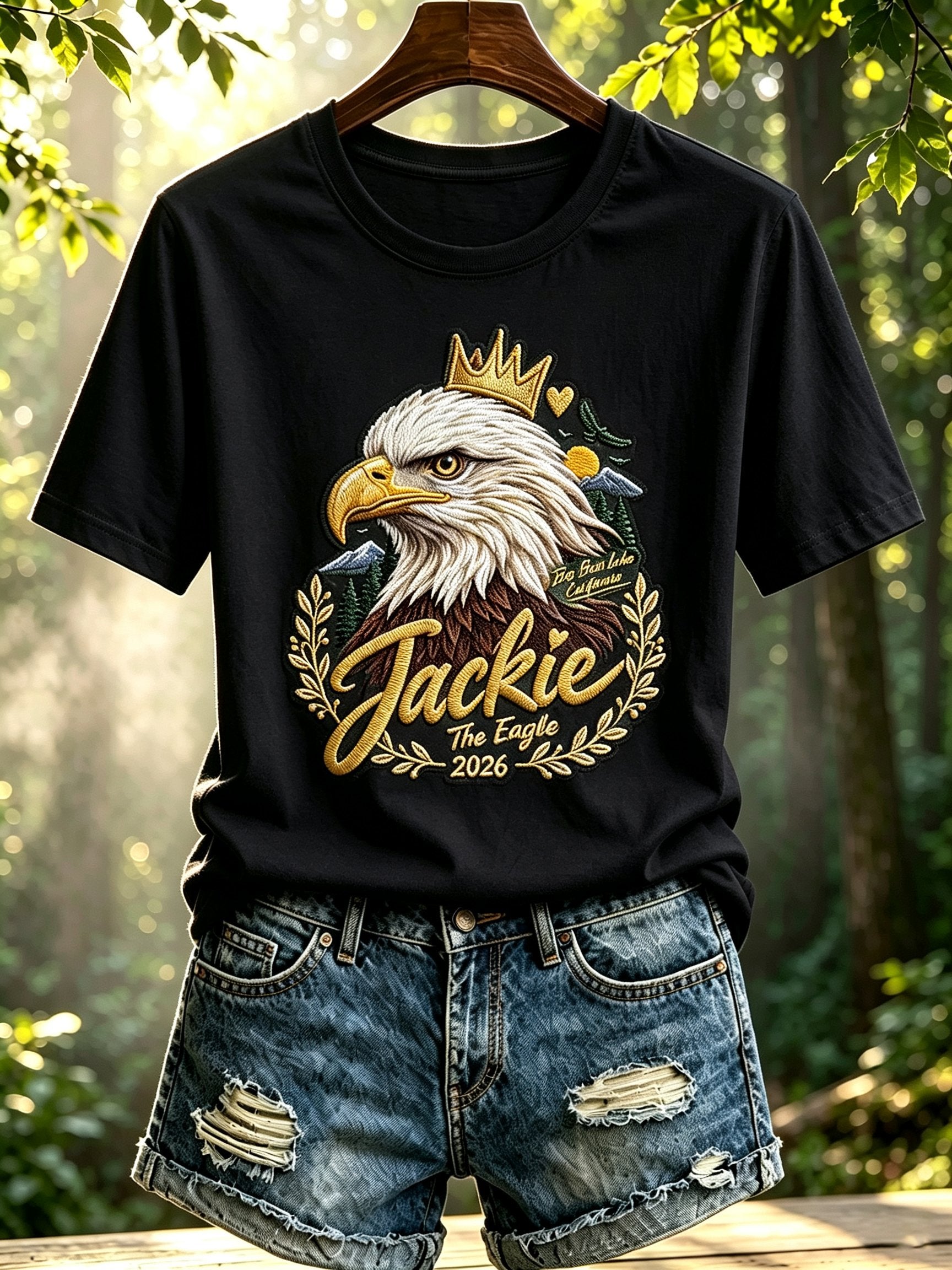 Women's Forever Over Big Bear, Fly Free Jackie Print Tee