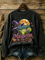 Women's Midnight Margaritas Print Casual Sweatshirt