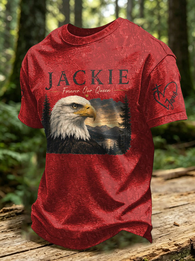 Men's Retro Jackie Forever Our Queen Print T-Shirt