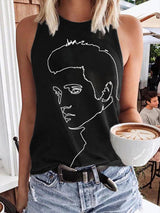 Women's  Fashion Music Print Tank Top