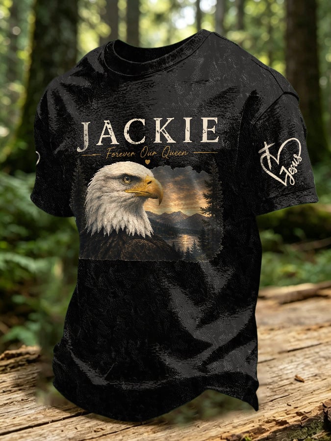 Men's Retro Jackie Forever Our Queen Print T-Shirt